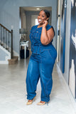 WEEKEND READY JUMPSUIT - DARK DENIM