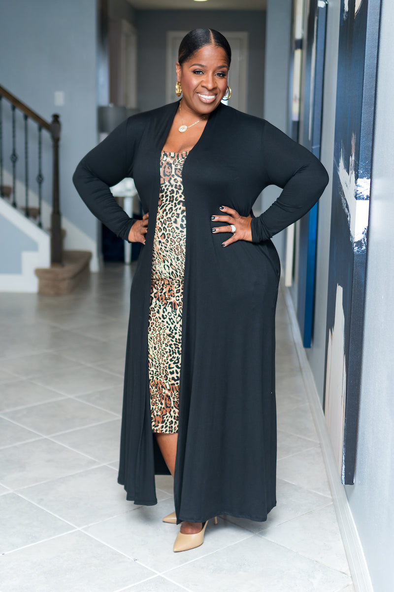 black duster dress Honey Duster Maxi Dress | Black | Size M